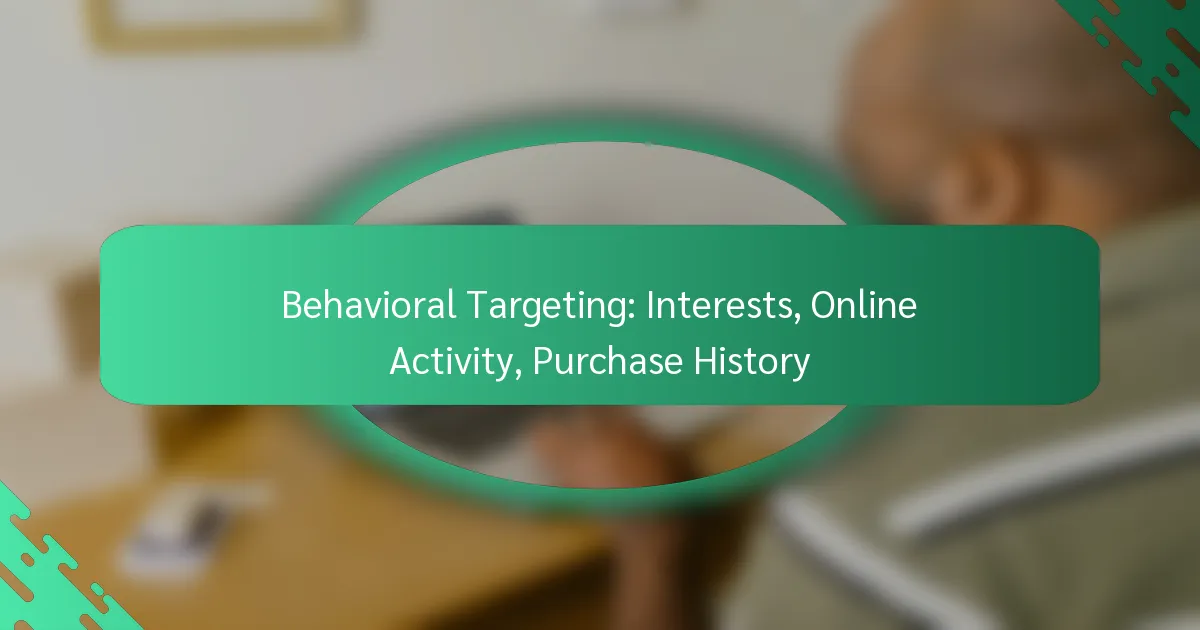 Uzvedības mērķauditorijas atlasīšana: Intereses, Tiešsaistes darbība, Iepirkumu vēsture