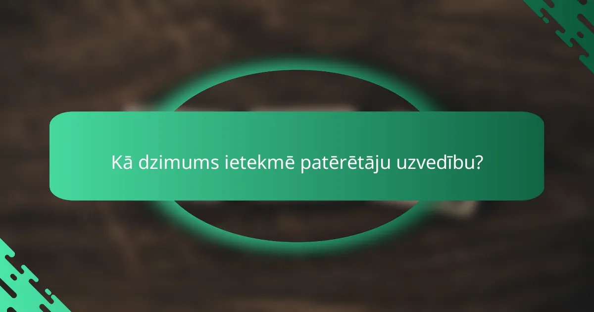 Kā dzimums ietekmē patērētāju uzvedību?