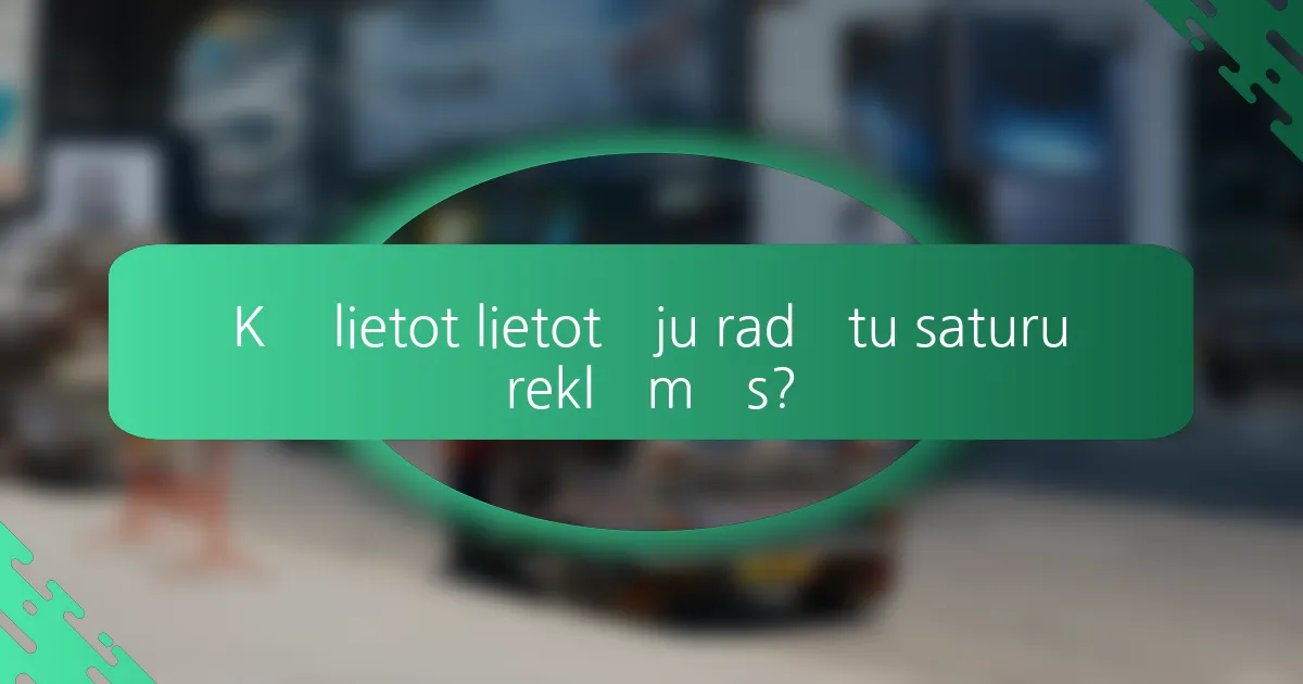 Kā lietot lietotāju radītu saturu reklāmās?