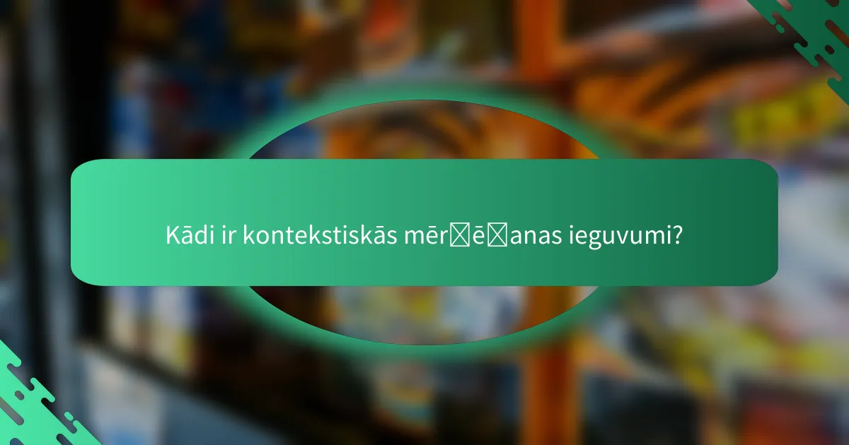 Kādi ir kontekstiskās mērķēšanas ieguvumi?