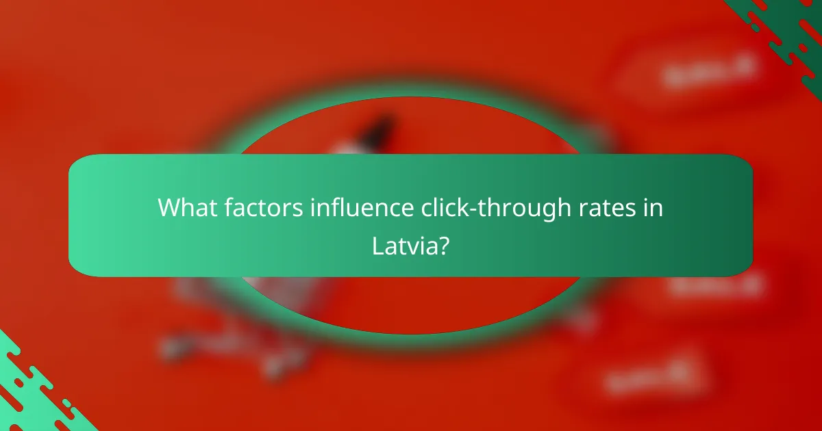 What factors influence click-through rates in Latvia?